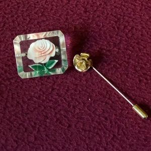 Vintage Rose Pins brooches